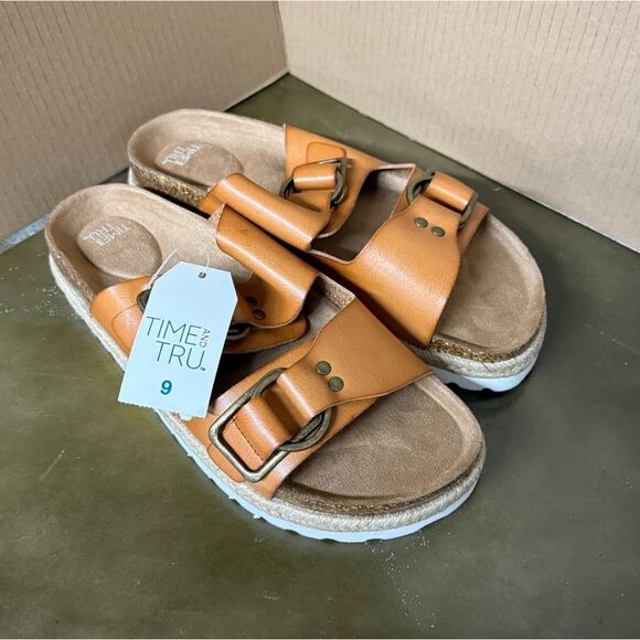 Time and Tru 9 Espadrille Platform Footbed Sandals - Picture 5 of 5